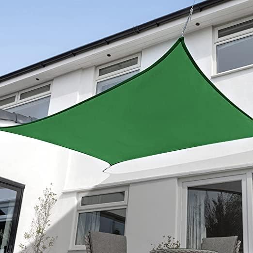 KANAGAWA 7'X7' Dark Green Custom Size Sun Shade Sail Square UV Block Canopy by KANAGAWA