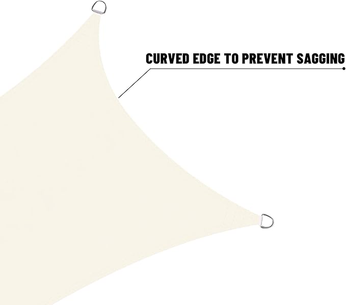 LOVE STORY Right Triangle 9'x18'x20.1' Waterproof Sun Shade Sail Canopy UV Block - Image 8
