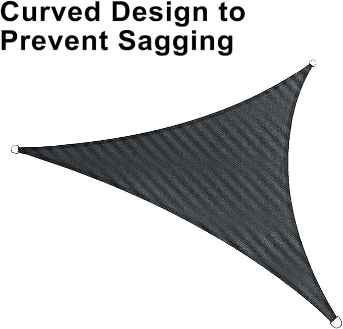 LOVE STORY Custom Size 9'x9'x12.7' Graphite Grey Sun Shade Sail Right Triangle - Image 6
