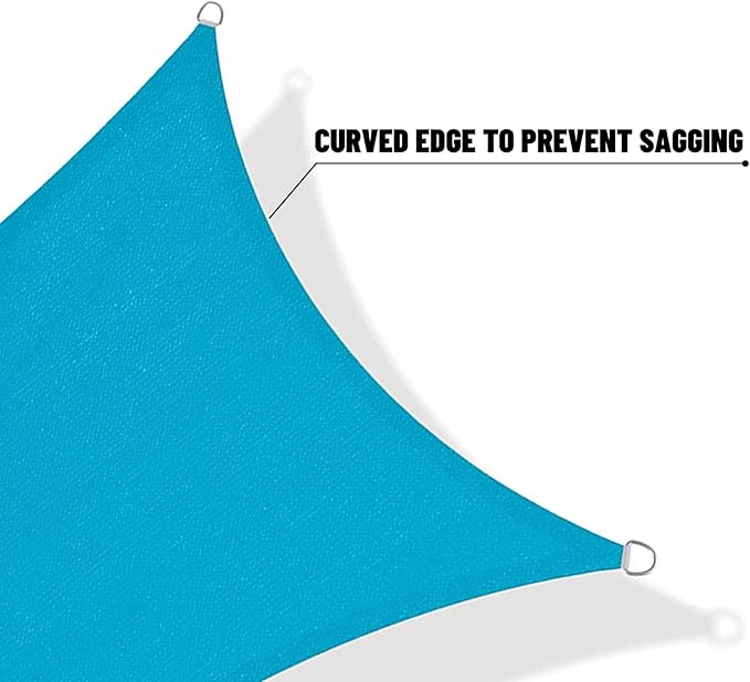 SUNNY GUARD Custom Size 4'x8' Turquoise Blue Sun Shade Sail Rectangle UV Block - Image 7