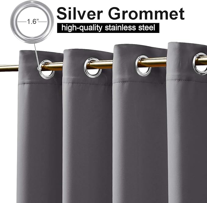NICETOWN Outdoor Curtain for Patio Waterproof 108" Length, Windproof Thermal - Image 2