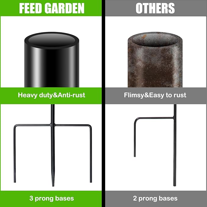 FEED GARDEN Adjustable 32 Inch Shepherd Hooks Thick Rust Resistant Steel - Image 3