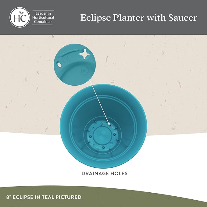 The HC Companies 8 Inch Eclipse Round Planter Pots - Image 3