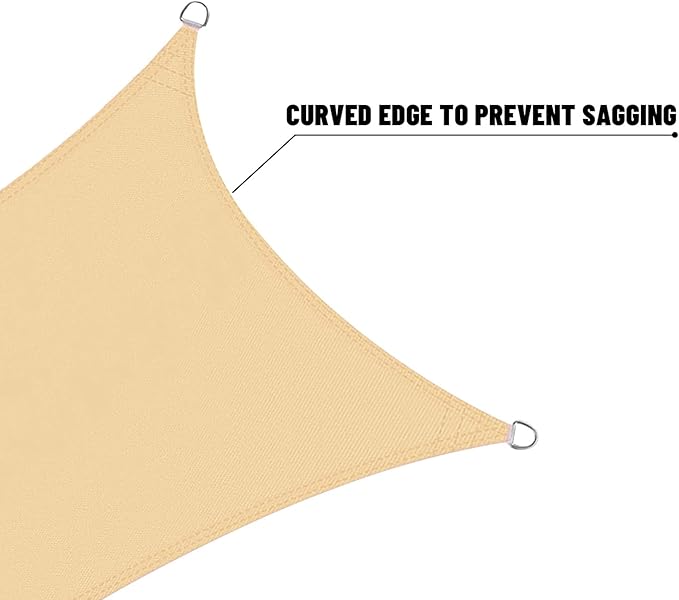 LOVE STORY Rectangle 7'x7' Waterproof Sun Shade Sail Canopy UV Block - Image 7