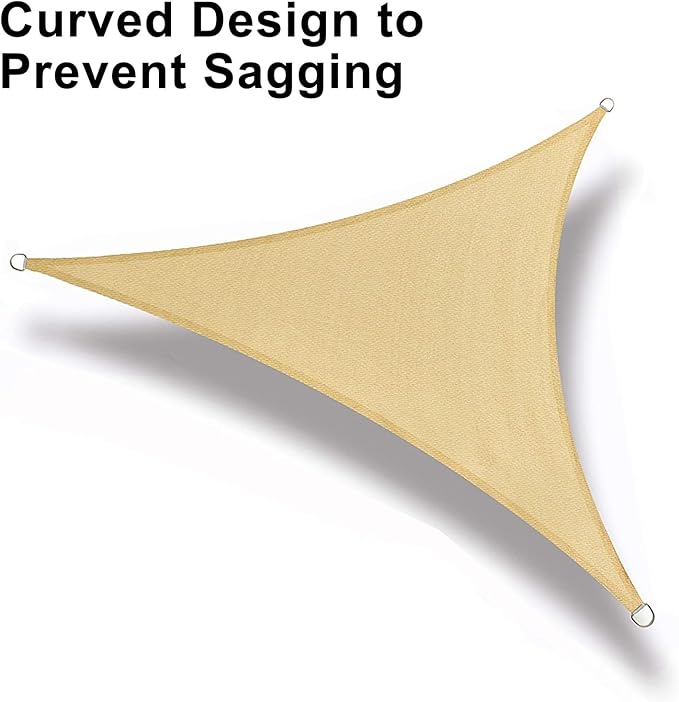 LOVE STORY Custom Size 6'x12'x13.4' Sand Sun Shade Sail Right Triangle Sunshade - Image 6
