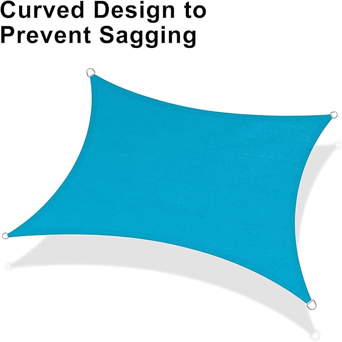 LOVE STORY Custom Size 9'x16' Turquoise Blue Sun Shade Sail Rectangle UV Block - Image 6