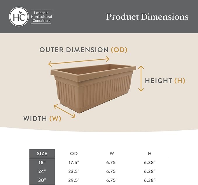 The HC Companies Venetian Window Planter Box w/Drain Plug - Image 6