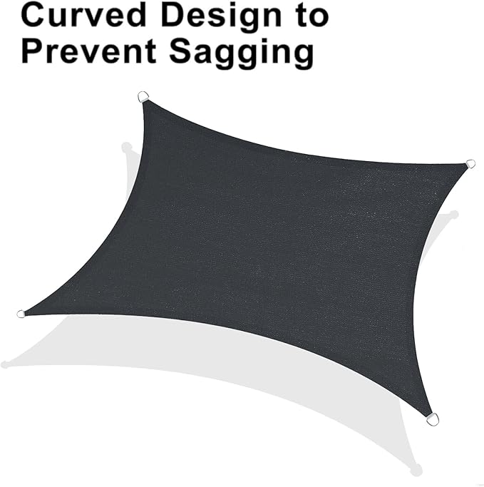 LOVE STORY Custom Size 5'x9' Graphite Grey Sun Shade Sail Rectangle UV Block - Image 6