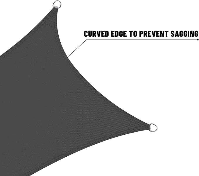 LOVE STORY Rectangle 6'x12' Waterproof Sun Shade Sail Canopy UV Block - Image 7