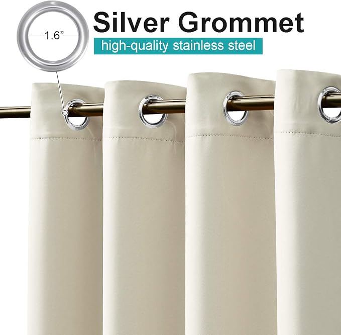 NICETOWN Outdoor Patio Curtain 84 inch Long, Privacy Protection Drape - Image 2
