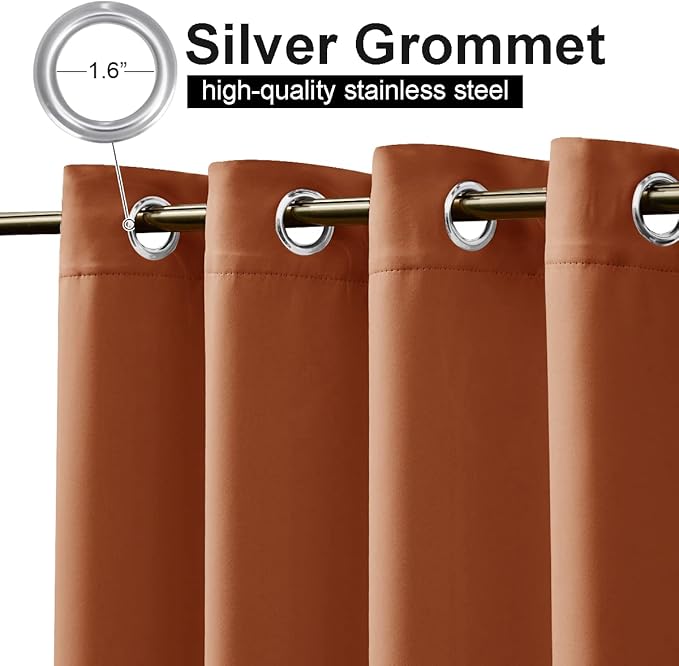 NICETOWN Outdoor Curtain for Patio Windproof, Thermal Insulated Rustproof Steel - Image 2