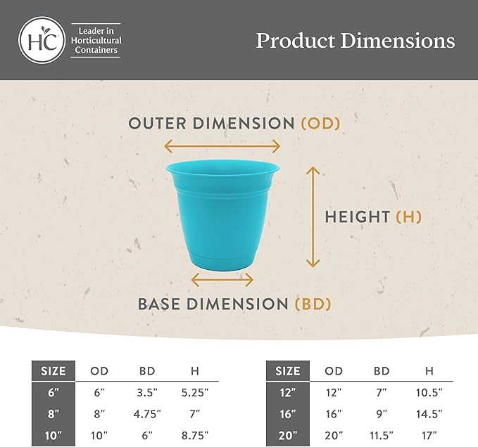 The HC Companies 10 Inch Eclipse Round Planter Pots - Image 5
