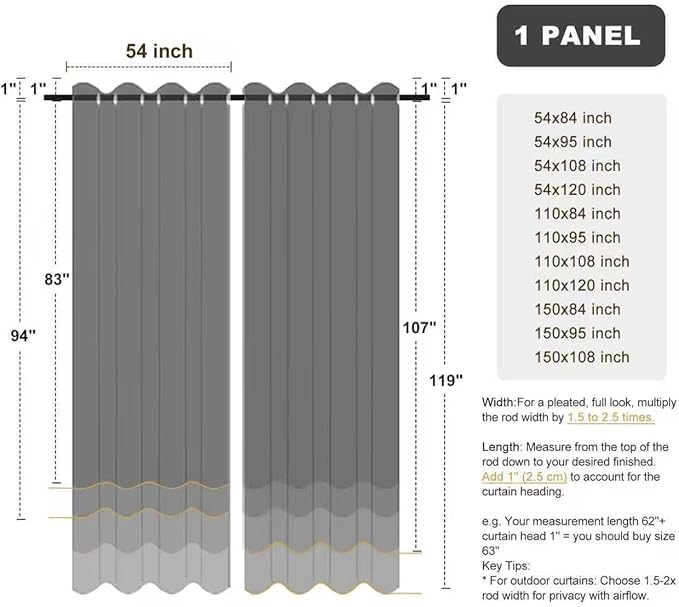 BONZER Waterproof Indoor/Outdoor Curtains - Image 9