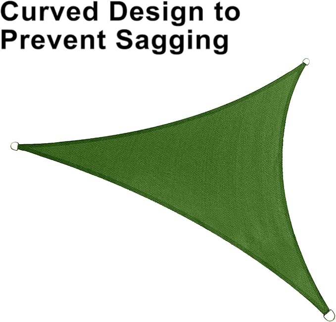 LOVE STORY Custom Size 8'x15'x17' Piquant Green Sun Shade Sail Right Triangle - Image 6