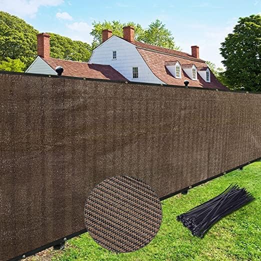 UPGRADE Privacy Fence Screen 3'x46' Brown Outdoor 90% Visibility Blockage 170 by UPGRADE