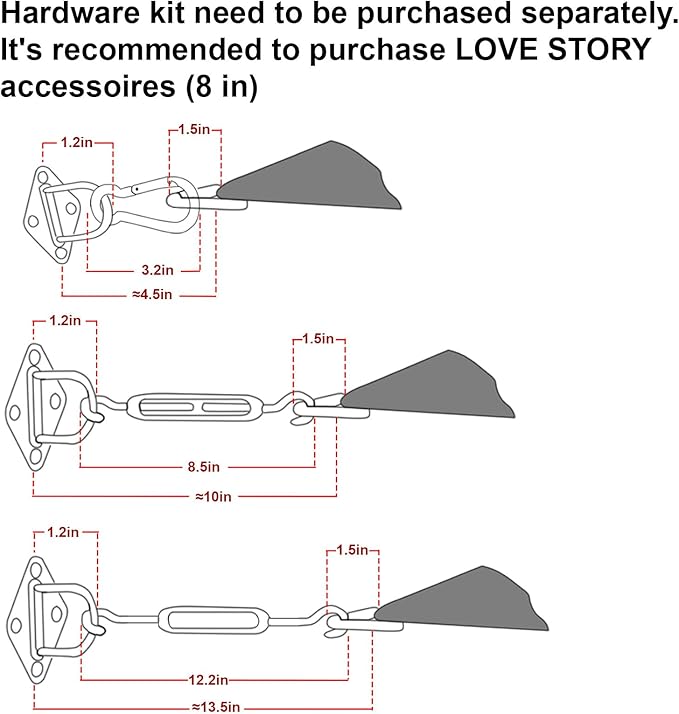 LOVE STORY Custom Size 12'x15' Butter Cream Sun Shade Sail Rectangle UV Block - Image 3
