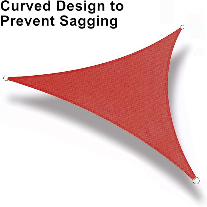 LOVE STORY Custom Size 5'x5'x7.1' Terra Red Sun Shade Sail Right Triangle - Image 6
