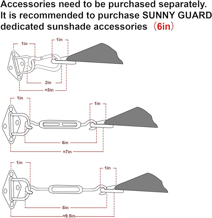 SUNNY GUARD Custom Size 9'x20'x20' Triangle Sand UV Block Sunshade - Image 3