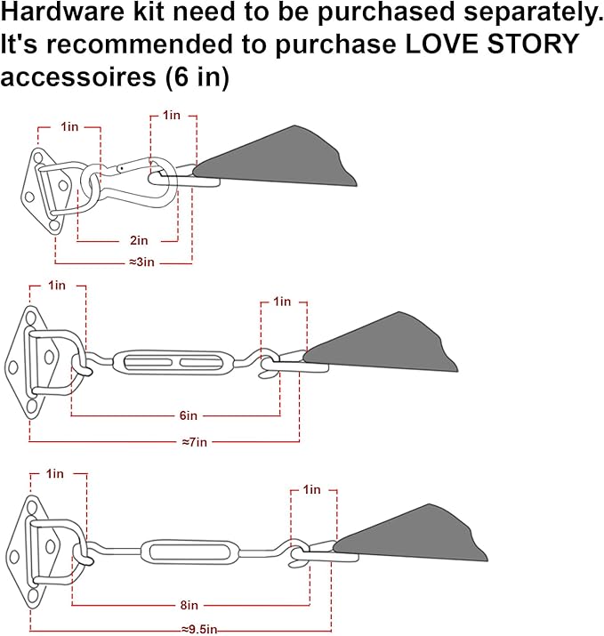 LOVE STORY Custom Size 9'x9' Silver Grey Sun Shade Sail Rectangle UV Block - Image 3