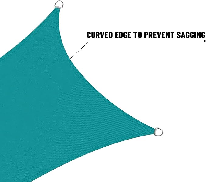 LOVE STORY Rectangle 6'x8' Waterproof Sun Shade Sail Canopy UV Block - Image 7