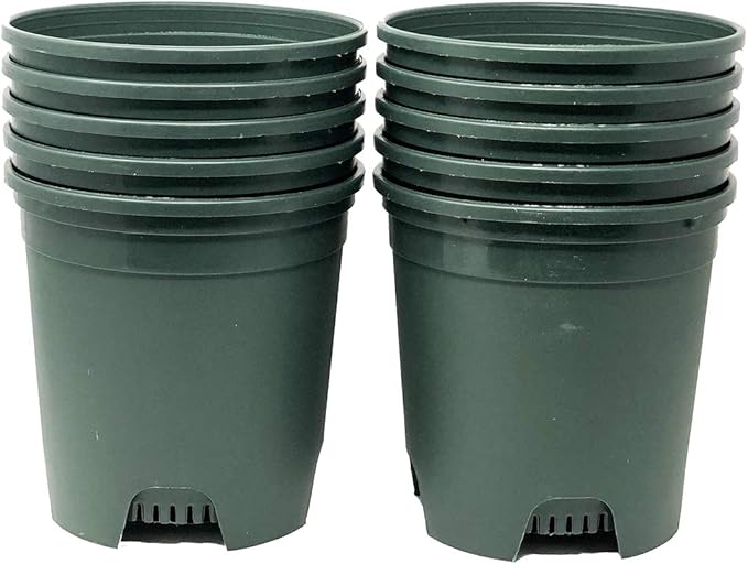 1.5 Gallon Green Nursery Pot Plastic Planters - Image 4