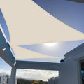 SUNNY GUARD Custom Size 8'x11'x13.6' Butter Cream Sun Shade Sail Triangle UV by SUNNYGUARD