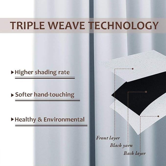 NICETOWN 2 Panels Weighted Outdoor Curtains - Image 4