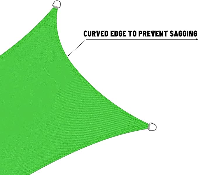 LOVE STORY Rectangle 7'x15' Waterproof Sun Shade Sail Canopy UV Block - Image 7