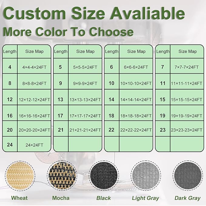 Artpuch Outdoor Pergola Shade Cover 9x17 FT Sun Shade Cloth - Image 8