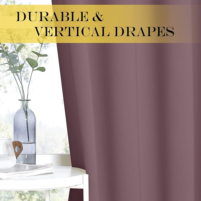 NICETOWN Blackout Drapery Curtain Panel 90 inches Long - Image 5