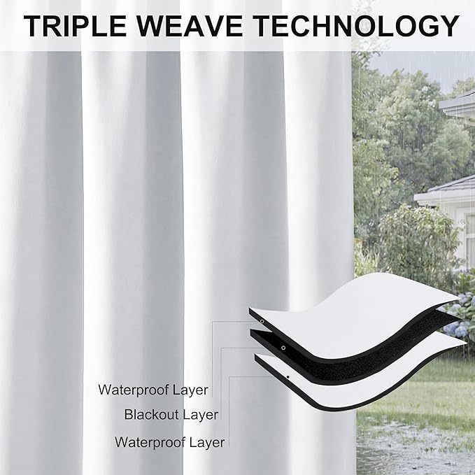 RYB HOME Outdoor Patio Curtains - Image 6
