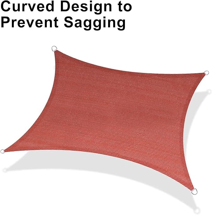LOVE STORY Custom Size 9'x16' Terra Red Sun Shade Sail Rectangle UV Block - Image 6