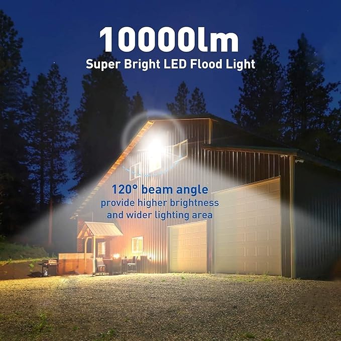 2Pack LED Flood Light Outdoor, 150W LED Work Light 15500lm - Image 3