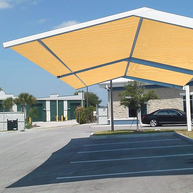Eden's Decor Straight Flat-Edged Sun Shade Sail Rectangular 11' x 18' Wheat - Image 6