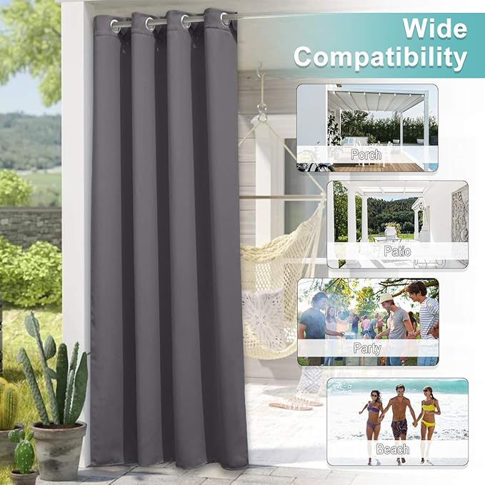 NICETOWN Indoor & Outdoor Blackout Curtain 84 inches Long - Image 7