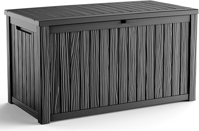 200 Gallon Outdoor Deck Box, Lockable Waterproof Outdoor Storage Boxes by MAIUSCOLI