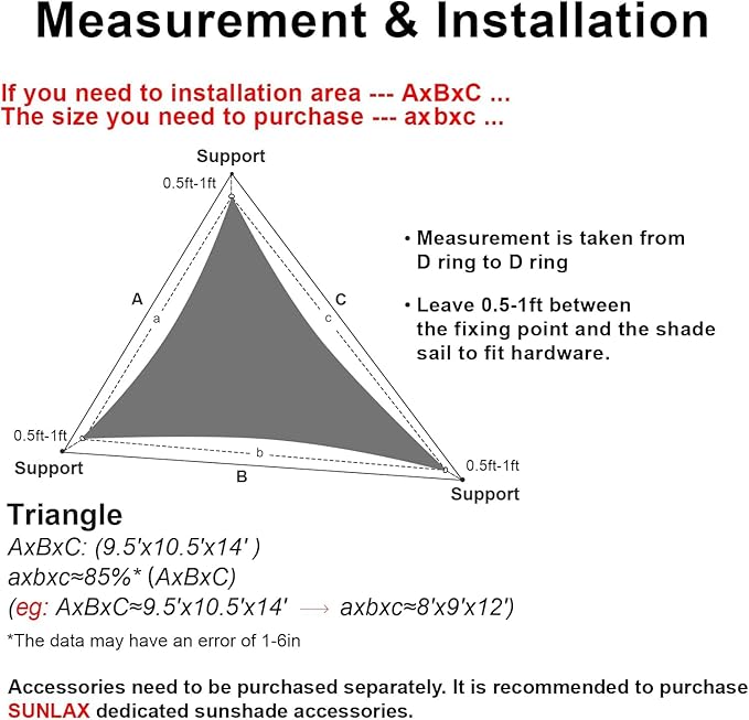 SUNLAX Sun Shade Sail 12' x 14' x 18.4' Silver Rectangle Canopy Sail Shade - Image 2