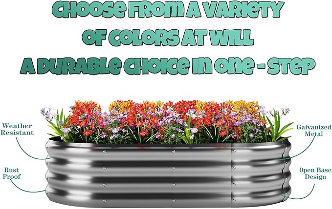 Galvanized Metal Raised Garden Bed Kit - Image 3