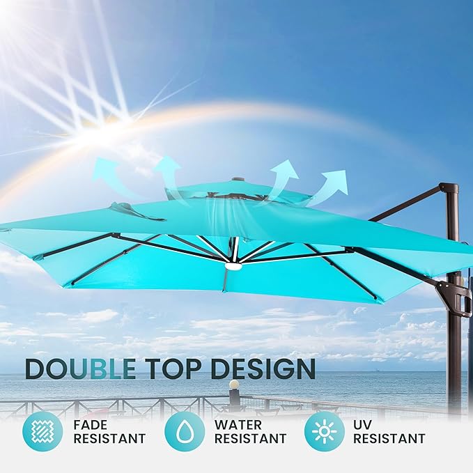 10 X 13 FT Cantilever Patio Umbrella - Image 8