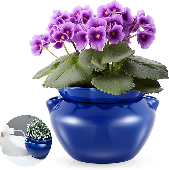 1 Sets African Violet Pots 7.5 Inch Self Watering Pot by Sunnychicc