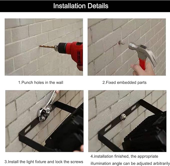 2Pack LED Flood Light Outdoor, 250W LED Work Light 25500lm - Image 6