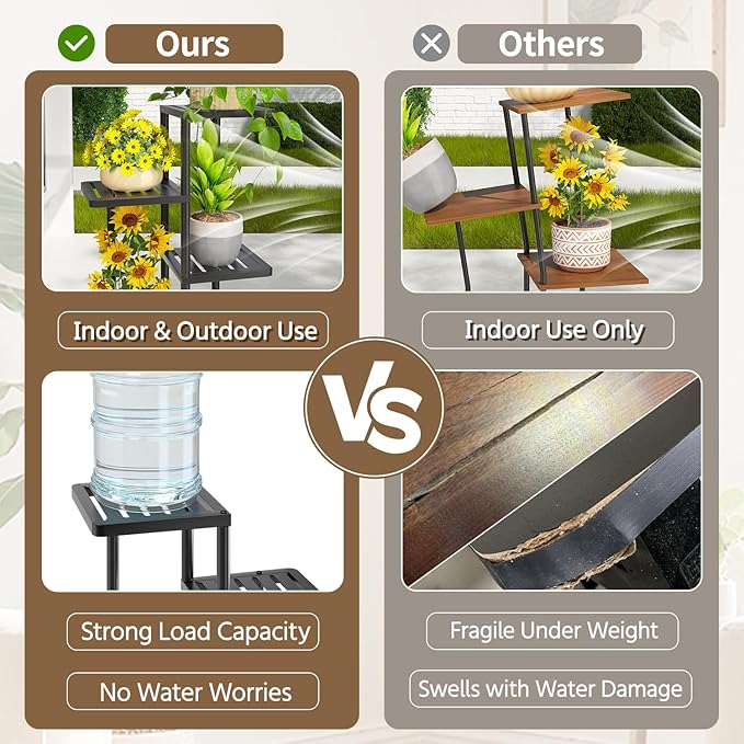 LASZOLA 6 Tier Plant Stand Indoors Outdoors - Image 7