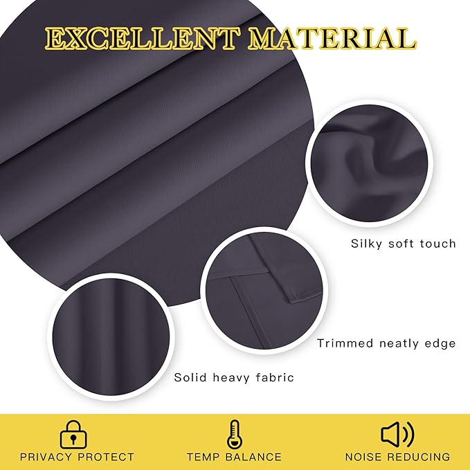 NICETOWN 66 Inch Long Blackout Curtains - Image 2