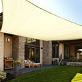 LOVE STORY Custom Size 9'x12' Butter Cream Sun Shade Sail Rectangle UV Block by LOVESTORY