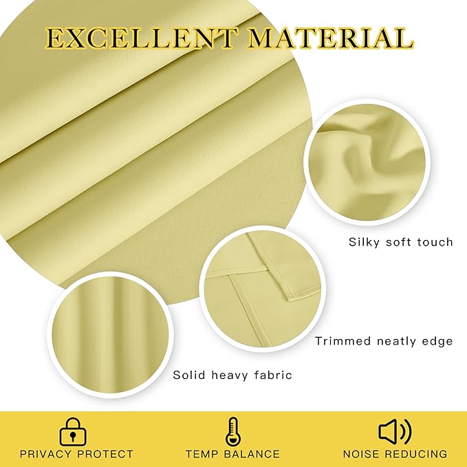 NICETOWN Blackout Curtains for Sliding Glass Door Room Divider Noise Reduce - Image 2