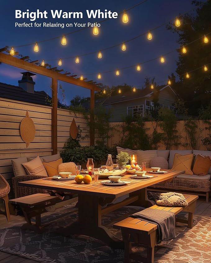 Brightown 52FT Solar String Lights Outdoor Waterproof - Image 7