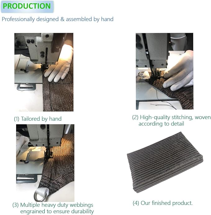 Eden's Decor Straight Flat-Edged Sun Shade Sail Rectangular 12' x 21' Brown - Image 4