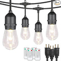 Mlambert 144Ft 3-Color in 1 48Ft Remote LED Dimmable Outdoor String Lights by Mlambert