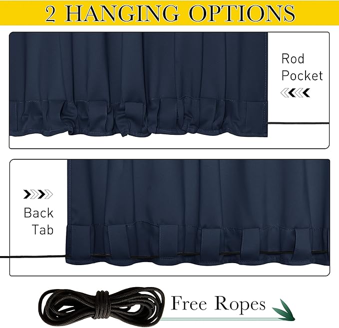 NICETOWN 2 Panels Weighted Blackout Curtains - Image 4