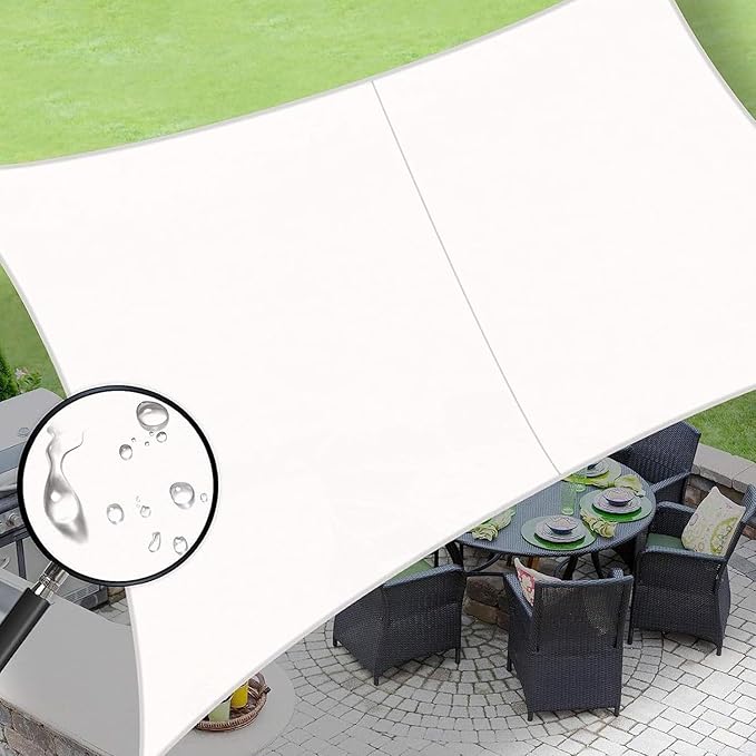 LOVE STORY Rectangle 6'x10' Waterproof Sun Shade Sail Canopy UV Block by LOVESTORY
